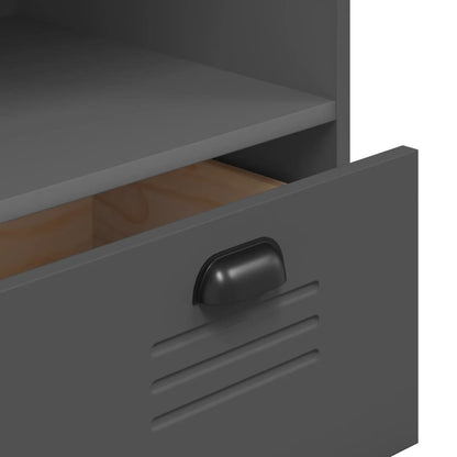 vidaXL Highboard "VIKEN" Anthracite Grey 80x40x200 cm Solid Wood Pine