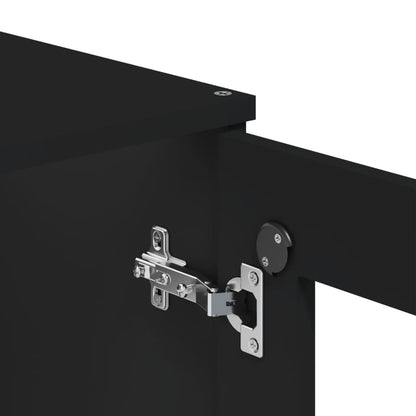 vidaXL Highboard VIKEN Black 80x40x190 cm Solid Wood Pine