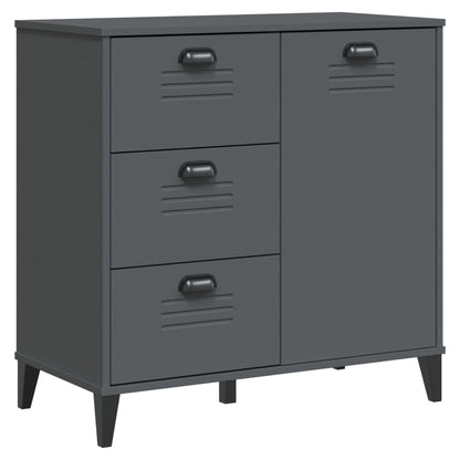 vidaXL Highboard "VIKEN" Anthracite Grey 80x40x190 cm Solid Wood Pine
