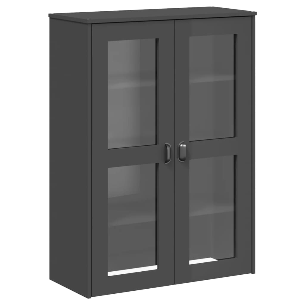 vidaXL Highboard "VIKEN" Anthracite Grey 80x40x190 cm Solid Wood Pine