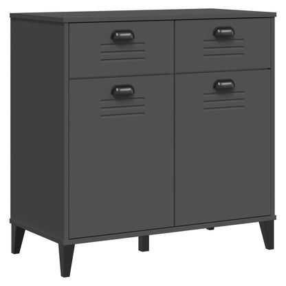 vidaXL Highboard "VIKEN" Anthracite Grey 80x40x190 cm Solid Wood Pine