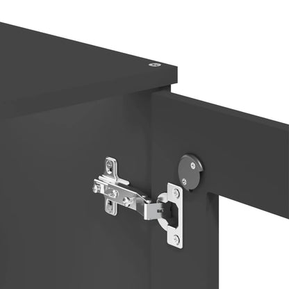 vidaXL Highboard "VIKEN" Anthracite Grey 80x40x190 cm Solid Wood Pine