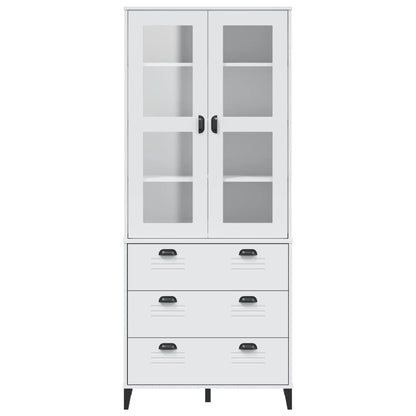 vidaXL Highboard VIKEN White 80x40x190 cm Solid Wood Pine
