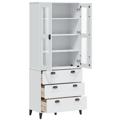 vidaXL Highboard VIKEN White 80x40x190 cm Solid Wood Pine