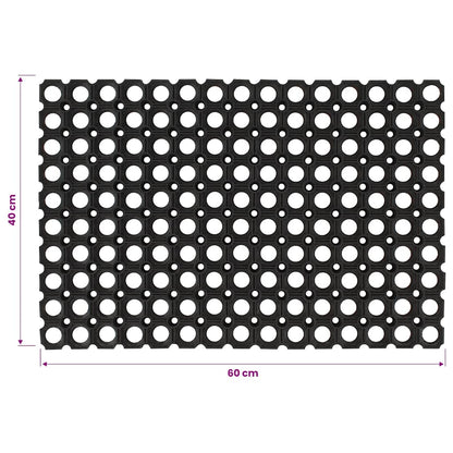 vidaXL Door Mat Rectangular 40x60 cm Rubber