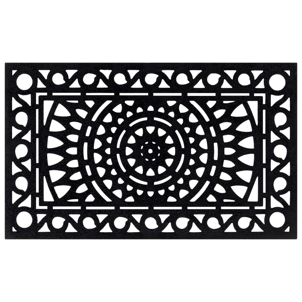 vidaXL Door Mat Rectangular 45x75 cm Rubber
