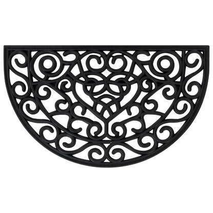 vidaXL Door Mat Half Round 45x75 cm Rubber
