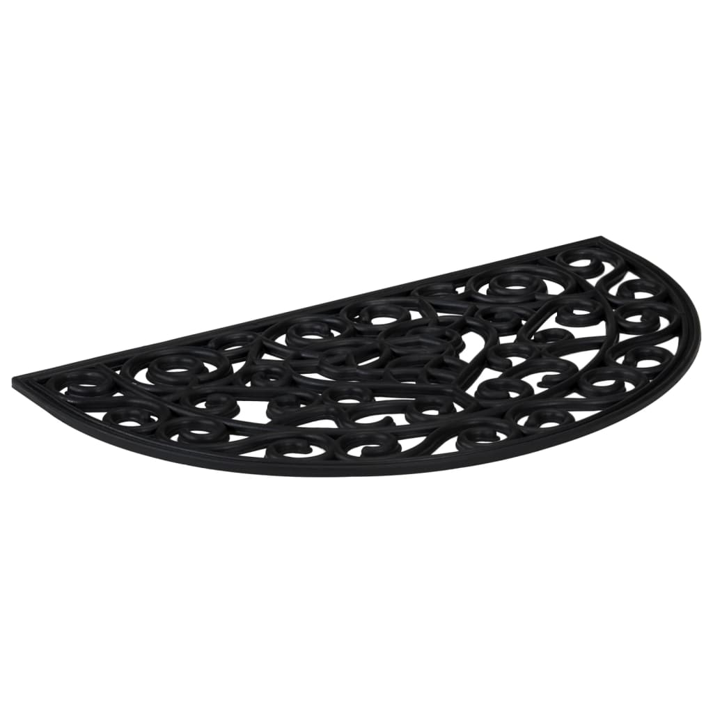 vidaXL Door Mat Half Round 45x75 cm Rubber