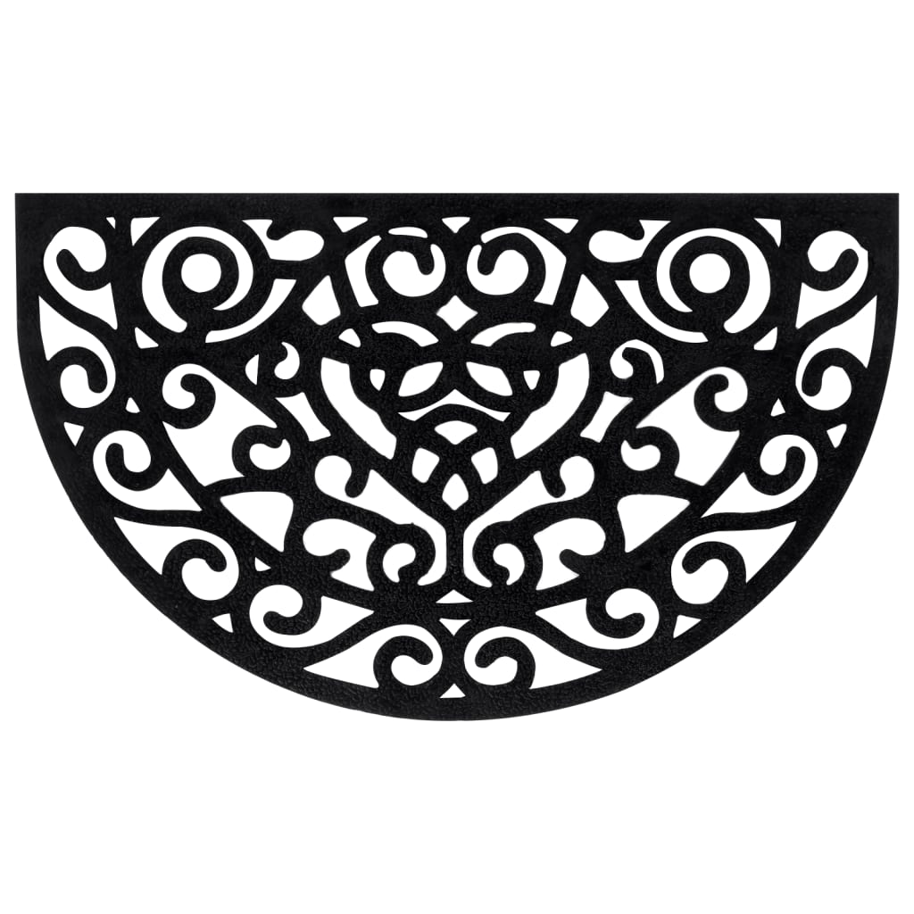 vidaXL Door Mat Half Round 45x75 cm Rubber