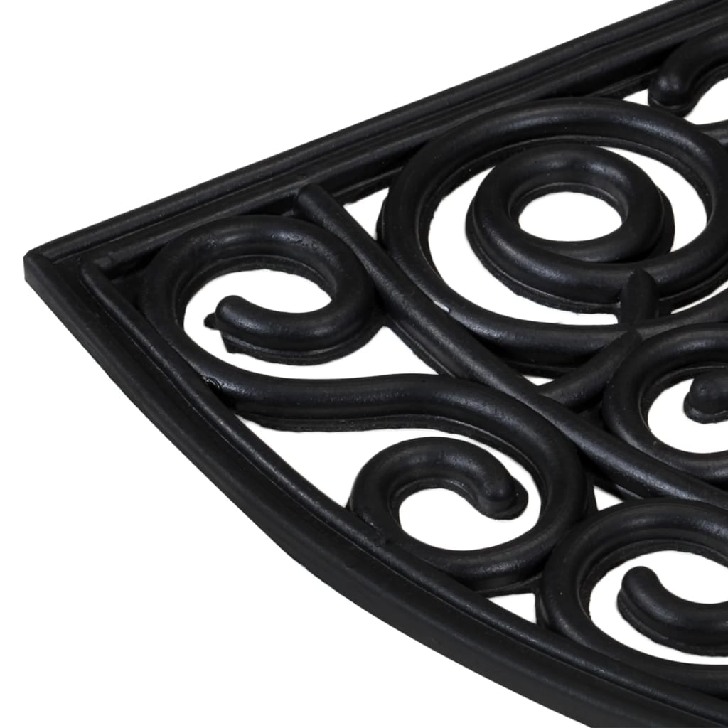 vidaXL Door Mat Half Round 45x75 cm Rubber