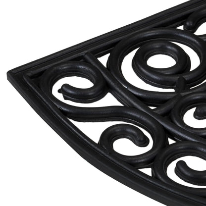 vidaXL Door Mat Half Round 45x75 cm Rubber