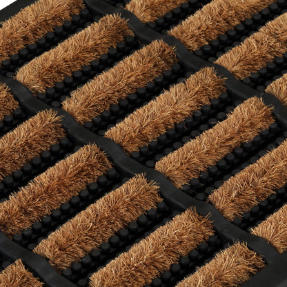 vidaXL Door Mat Rectangular 45x75 cm Rubber and Coir