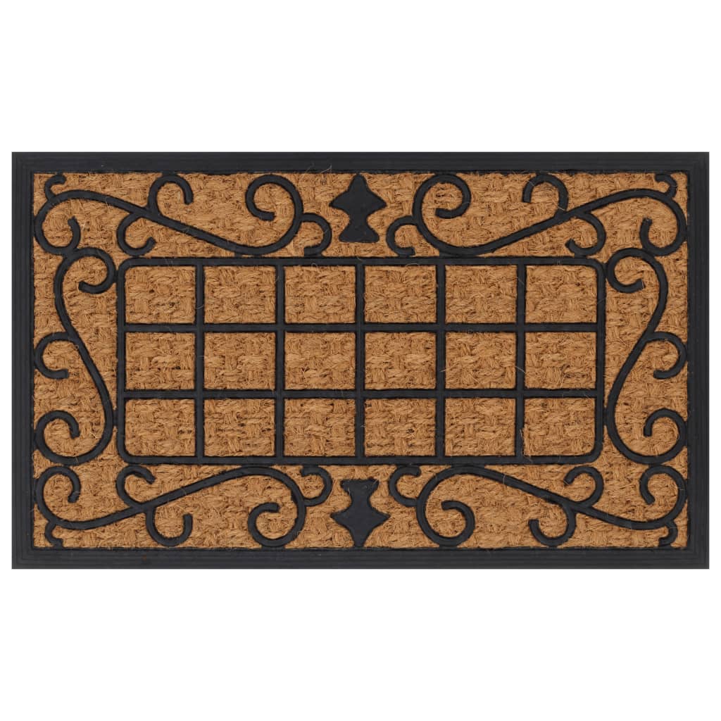vidaXL Door Mat Rectangular 45x75 cm Rubber and Coir