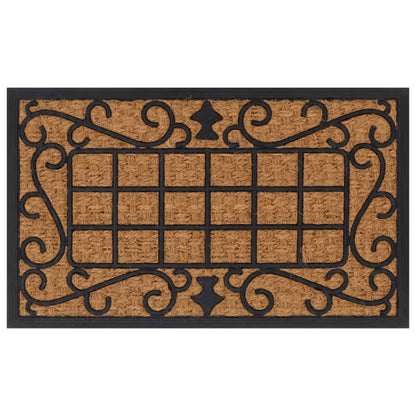 vidaXL Door Mat Rectangular 45x75 cm Rubber and Coir