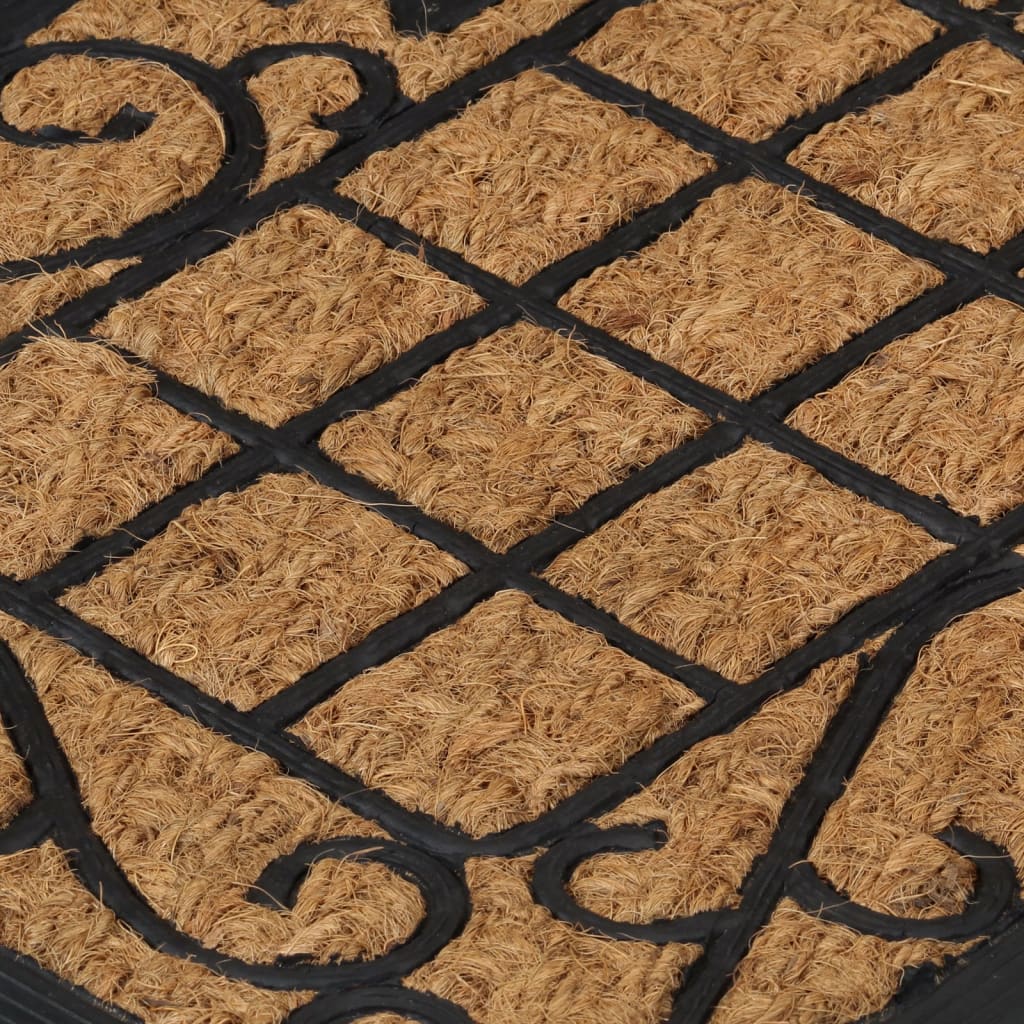 vidaXL Door Mat Rectangular 45x75 cm Rubber and Coir