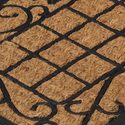 vidaXL Door Mat Rectangular 45x75 cm Rubber and Coir