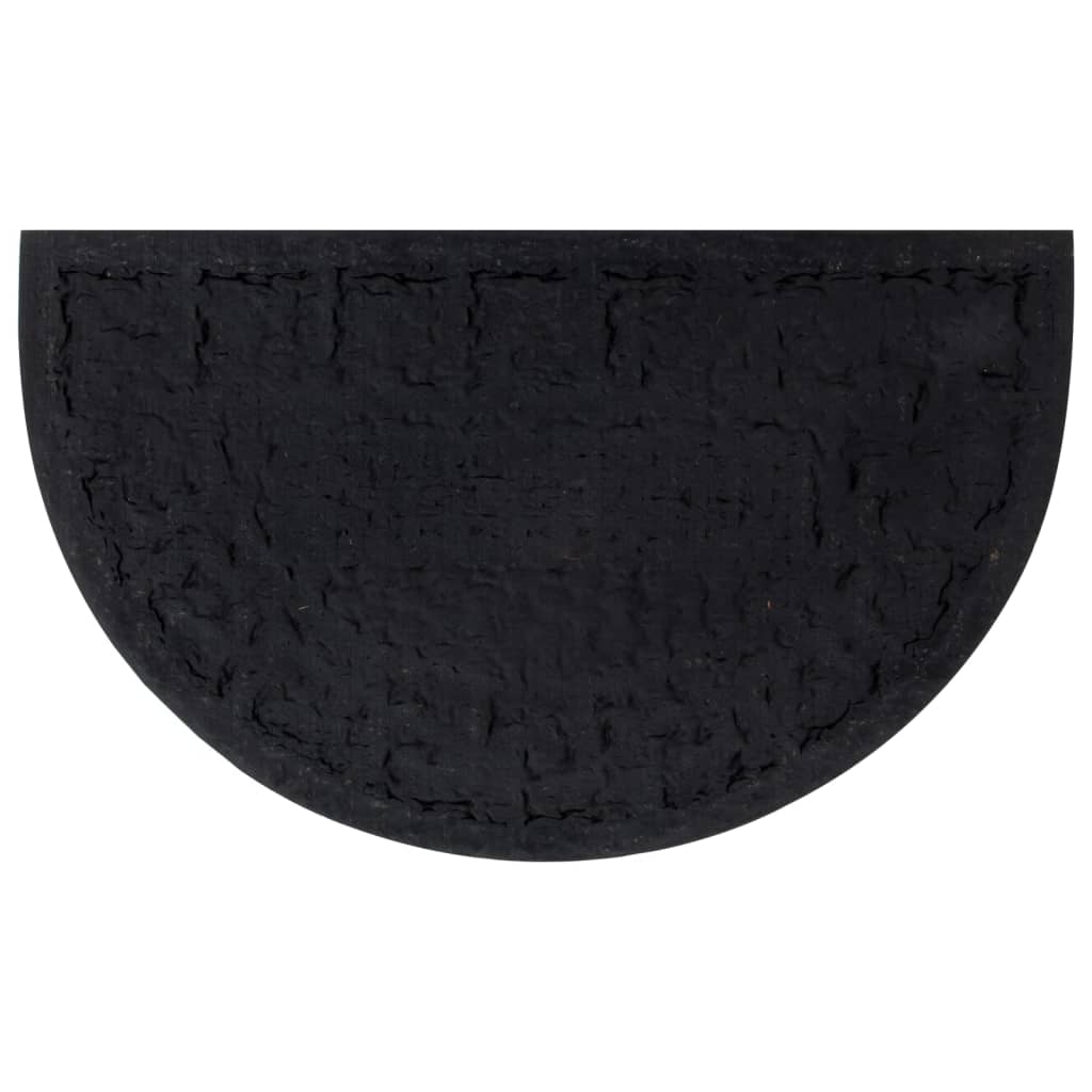 vidaXL Door Mat Half Round 45x75 cm Rubber and Coir