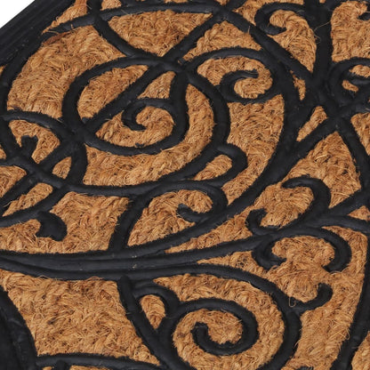 vidaXL Door Mat Half Round 45x75 cm Rubber and Coir