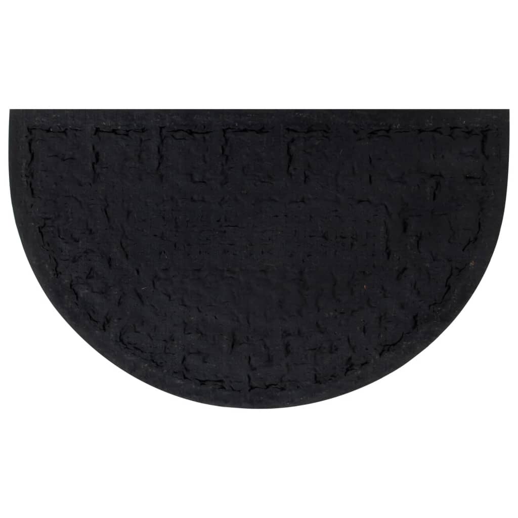 vidaXL Door Mat Half Round 45x75 cm Rubber and Coir