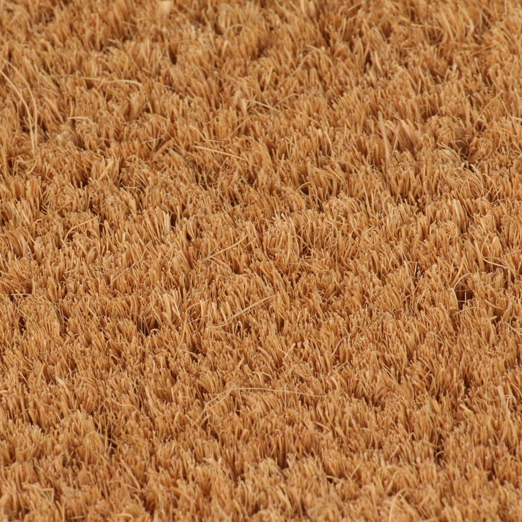 vidaXL Door Mat Natural Half Round 60x90 cm Tufted Coir