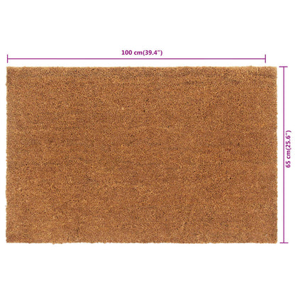 vidaXL Door Mat Natural 65x100 cm Tufted Coir