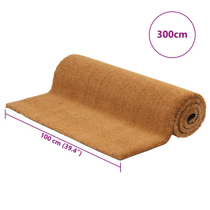 vidaXL Door Mat Natural 100x300 cm Tufted Coir
