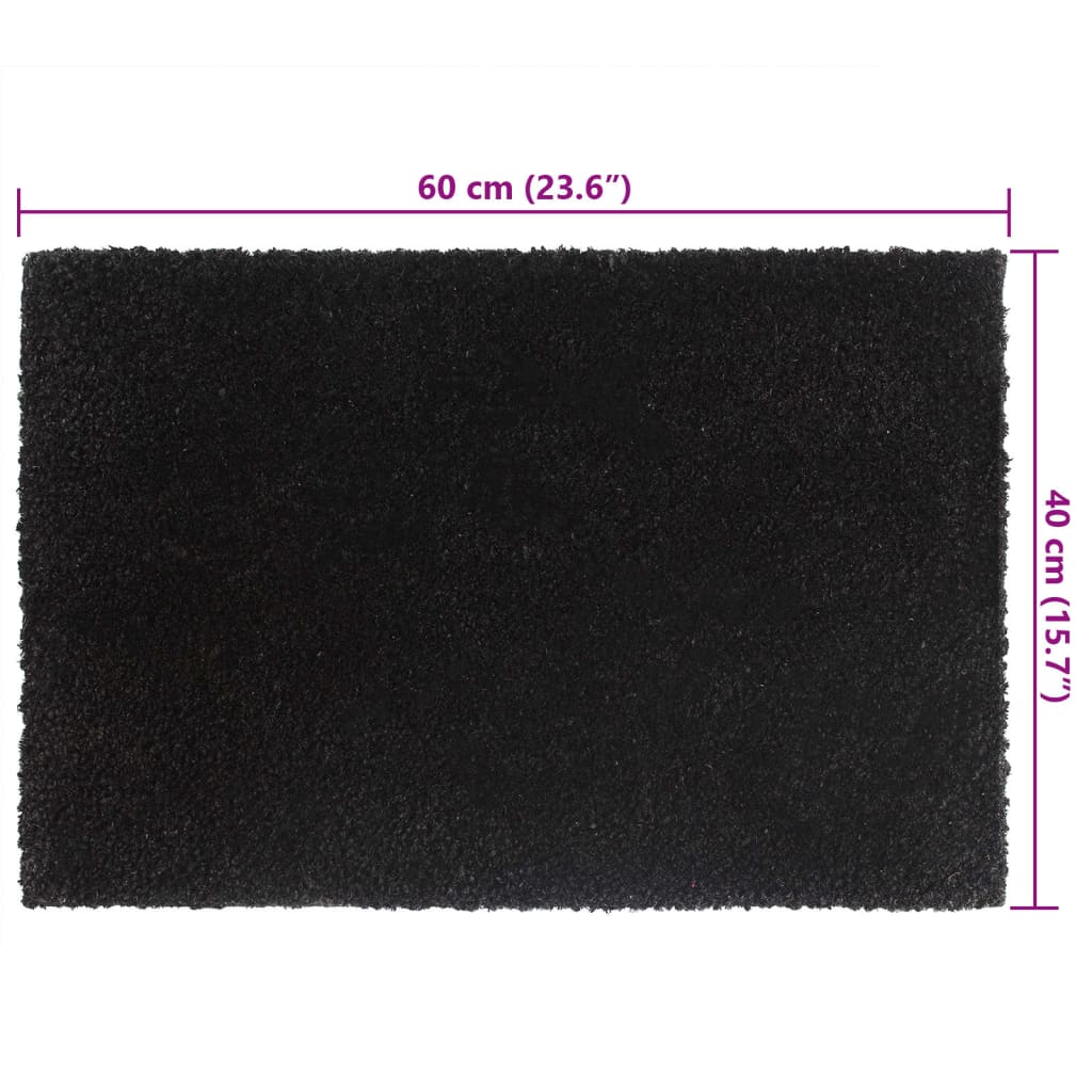 vidaXL Door Mat Black 40x60 cm Tufted Coir