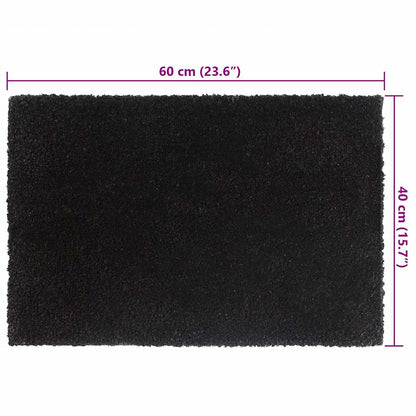 vidaXL Door Mats 2 pcs Black 40x60 cm Tufted Coir