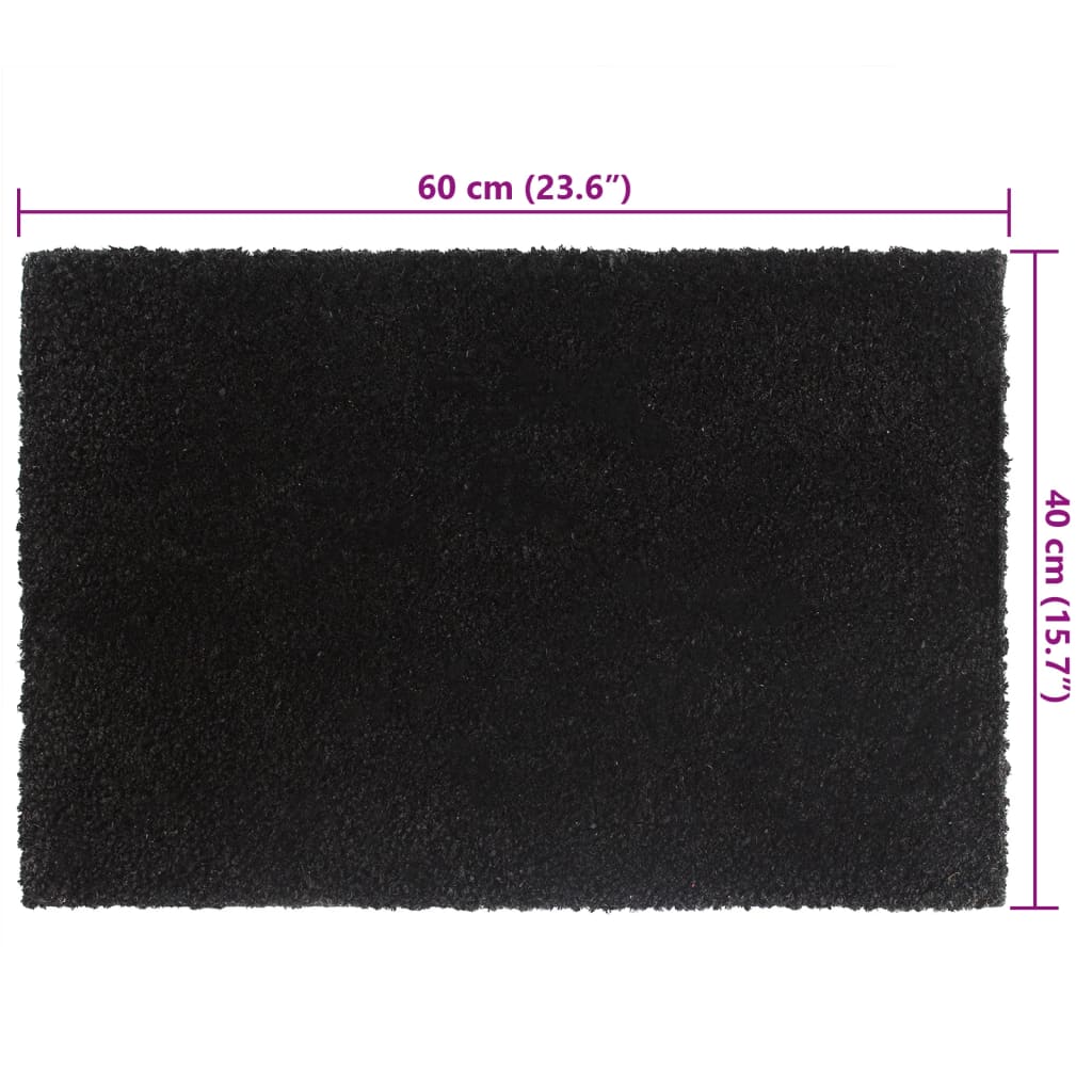 vidaXL Door Mats 5 pcs Black 40x60 cm Tufted Coir