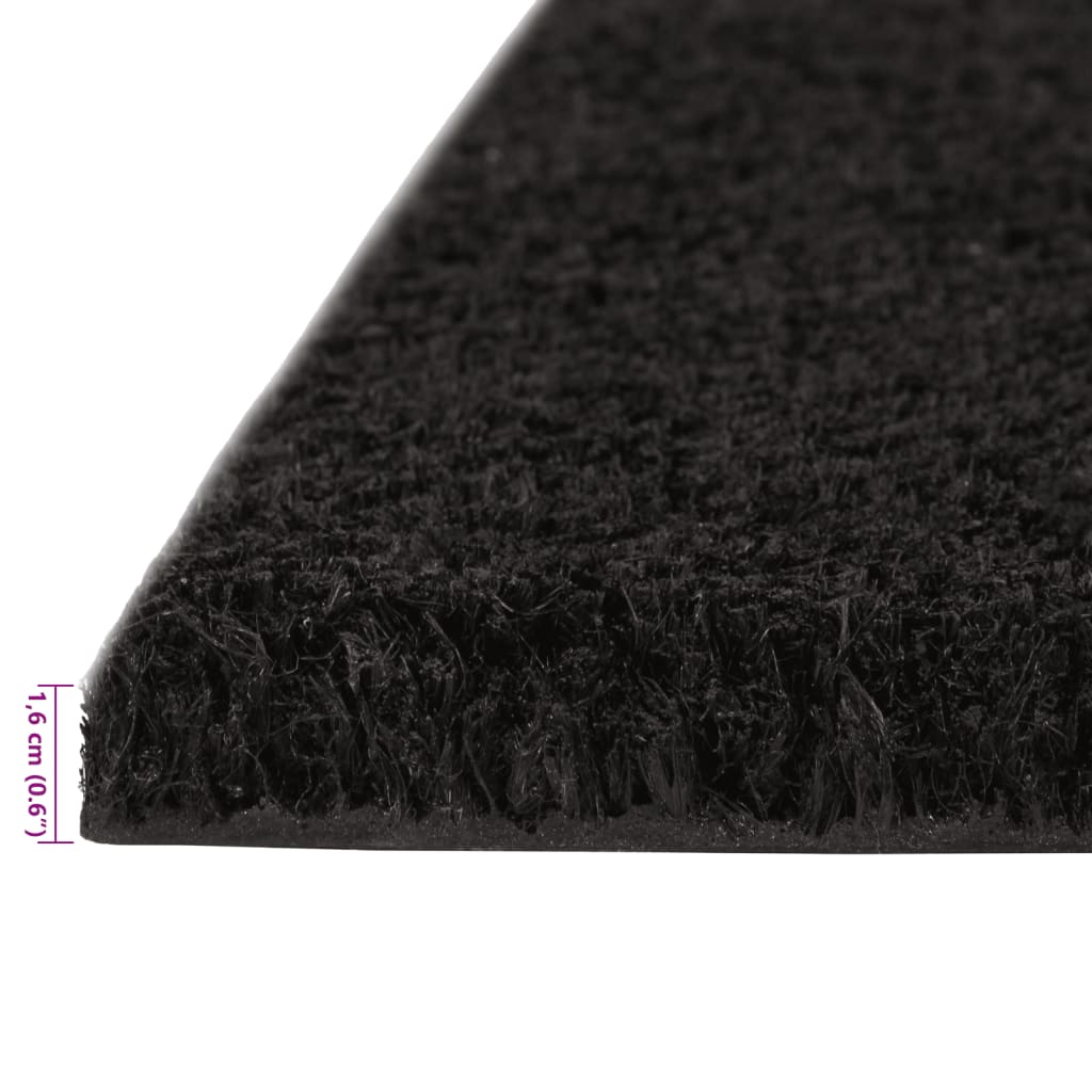 vidaXL Door Mats 5 pcs Black 40x60 cm Tufted Coir