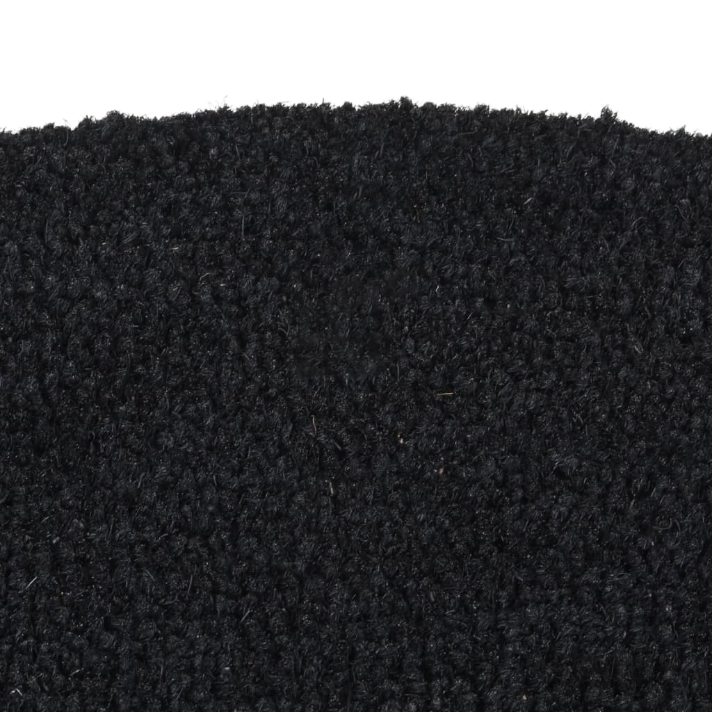 vidaXL Door Mat | Black | Coir | Small | Non-slip | Door Mat | Farmhouse