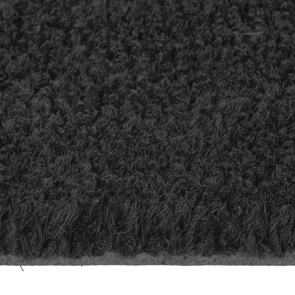 vidaXL Door Mat | Black | Coir | Small | Non-slip | Door Mat | Farmhouse