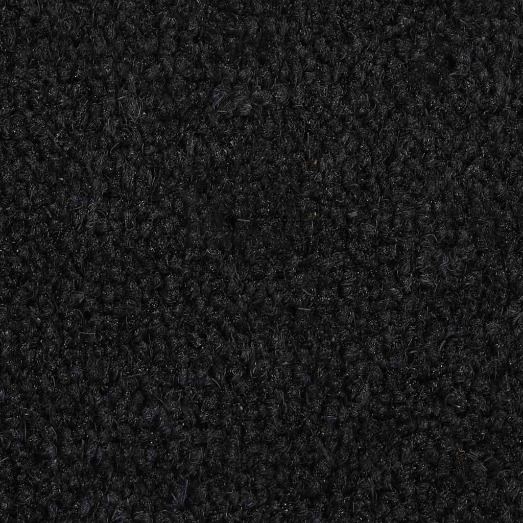 vidaXL Door Mat Black Half Round 40x60 cm Tufted Coir