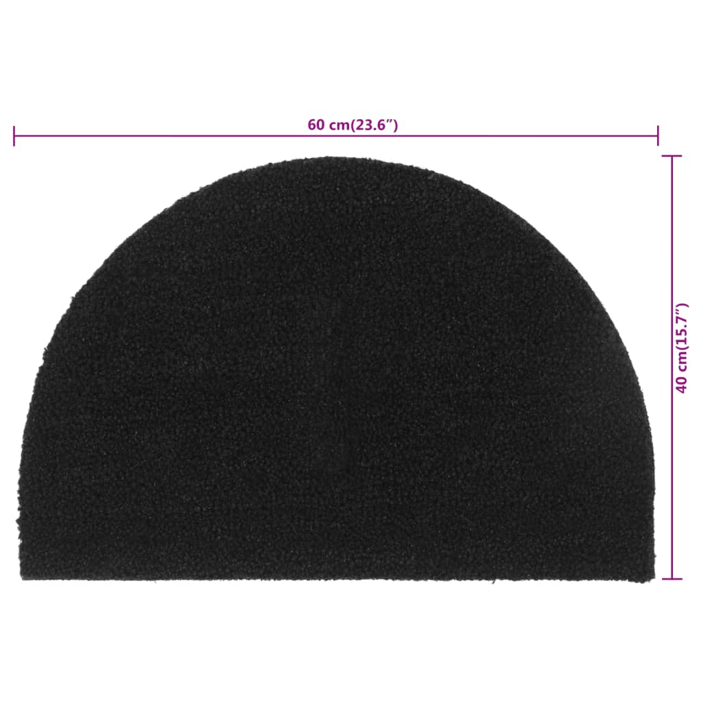 vidaXL Door Mat | Black | Coir | Small | Non-slip | Door Mat | Farmhouse