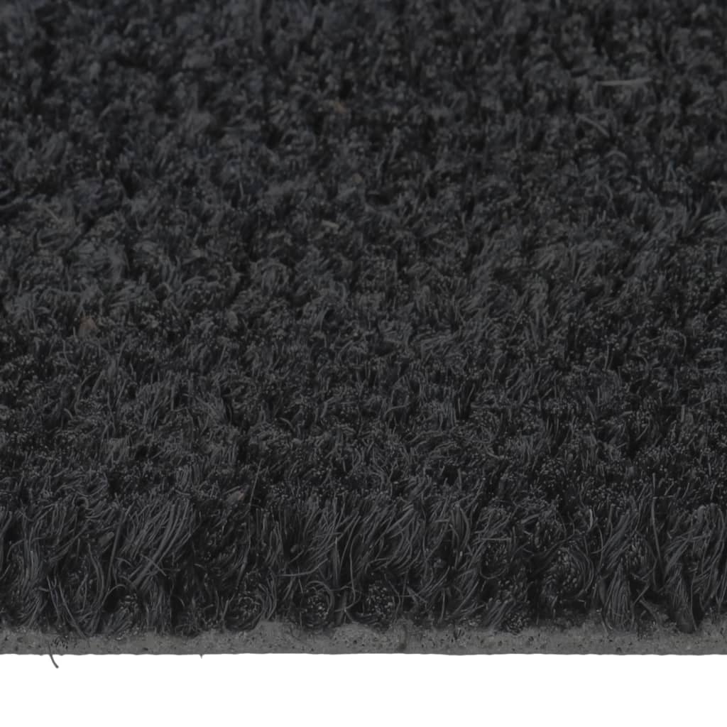 vidaXL Door Mat Black 50x80 cm Tufted Coir