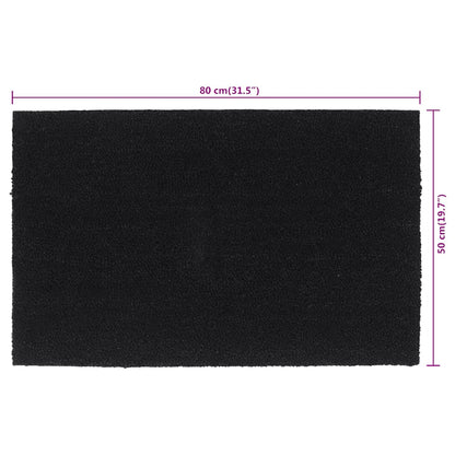 vidaXL Door Mat Black 50x80 cm Tufted Coir
