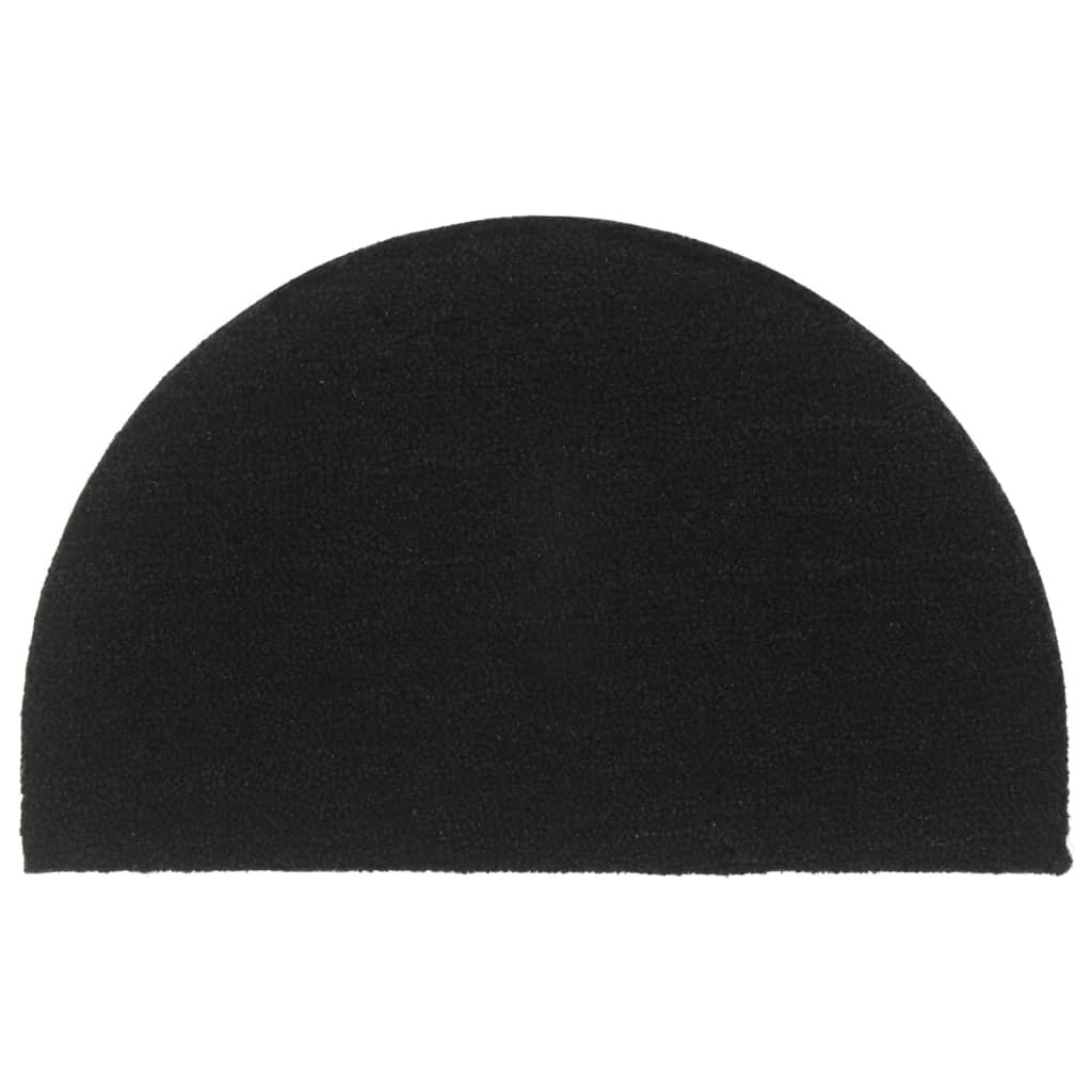 vidaXL Door Mat | Black | Coir | 50x80 cm | Foldable | Door Mat | Crescent
