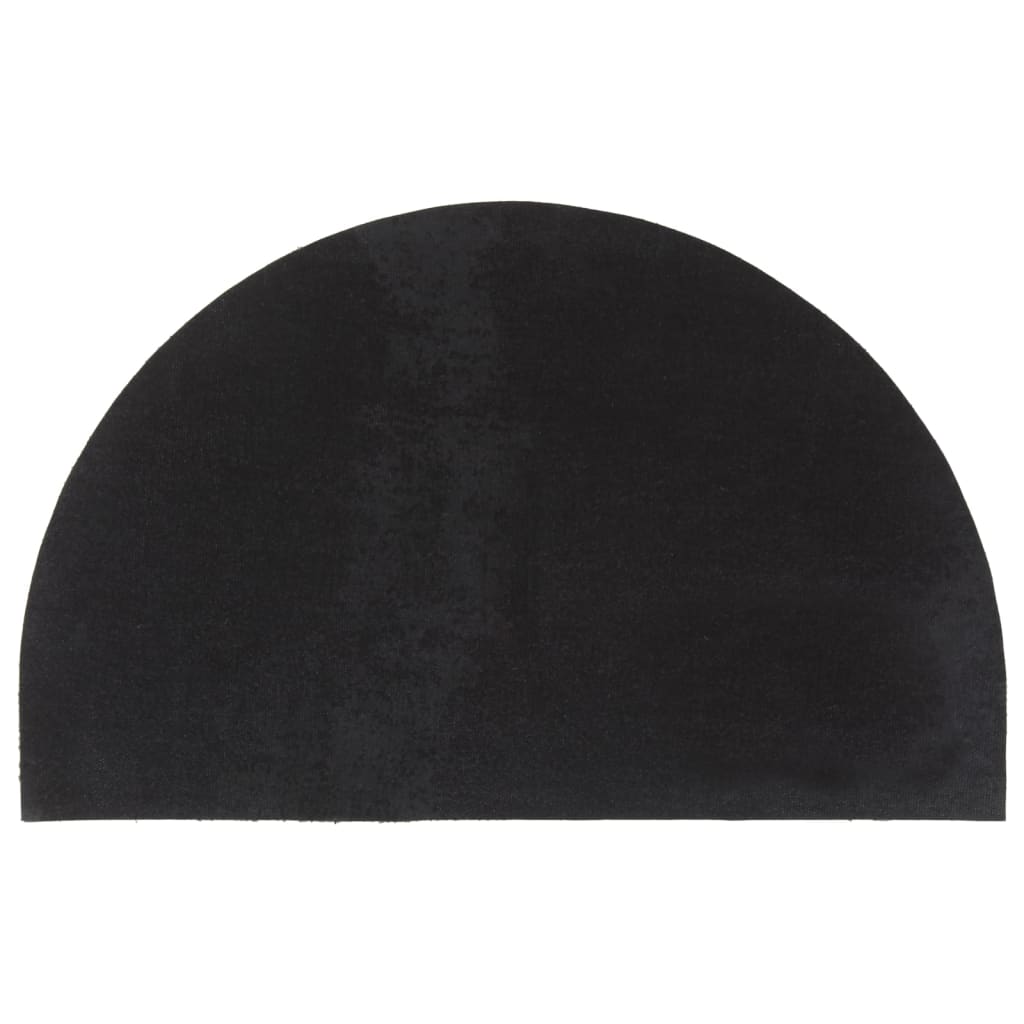 vidaXL Door Mat | Black | Coir | 50x80 cm | Foldable | Door Mat | Crescent