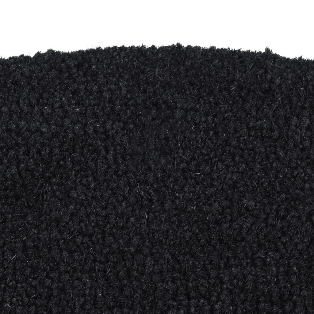 vidaXL Door Mat | Black | Coir | 50x80 cm | Foldable | Door Mat | Crescent