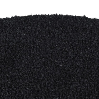 vidaXL Door Mat | Black | Coir | 50x80 cm | Foldable | Door Mat | Crescent