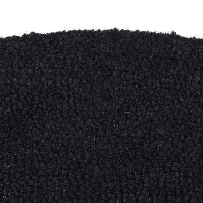 vidaXL Door Mat Black Half Round 50x80 cm Tufted Coir