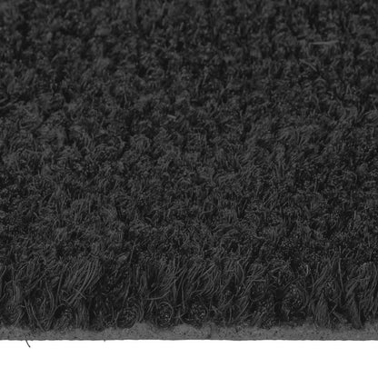 vidaXL Door Mat Black Half Round 50x80 cm Tufted Coir