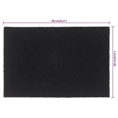 vidaXL Door Mat Black 60x90 cm Tufted Coir