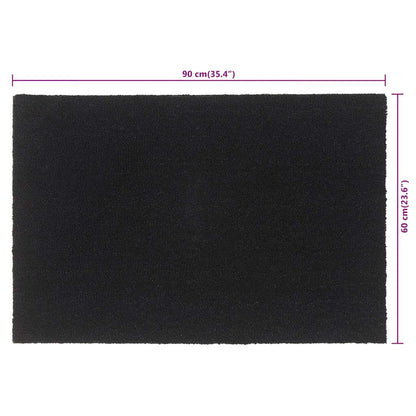 vidaXL Door Mat Black 60x90 cm Tufted Coir