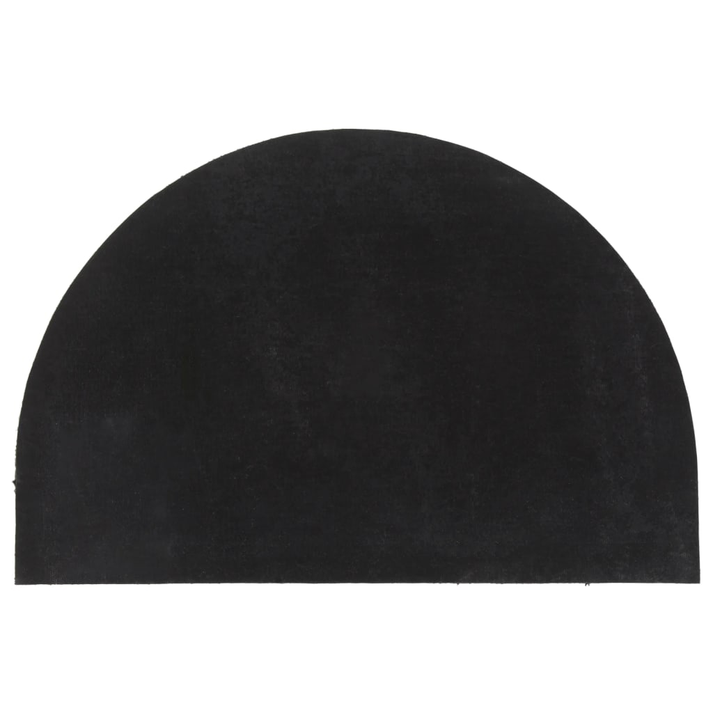 vidaXL Door Mat Black Half Round 60x90 cm Tufted Coir