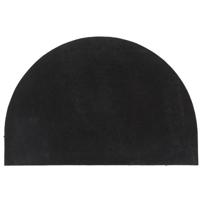 vidaXL Door Mat Black Half Round 60x90 cm Tufted Coir