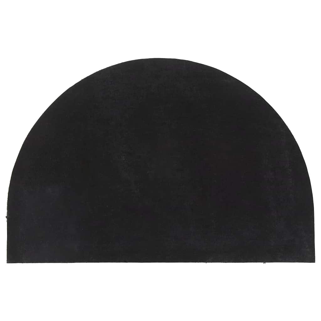 vidaXL Door Mat Black Half Round 60x90 cm Tufted Coir