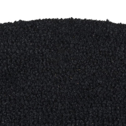 vidaXL Door Mat Black Half Round 60x90 cm Tufted Coir
