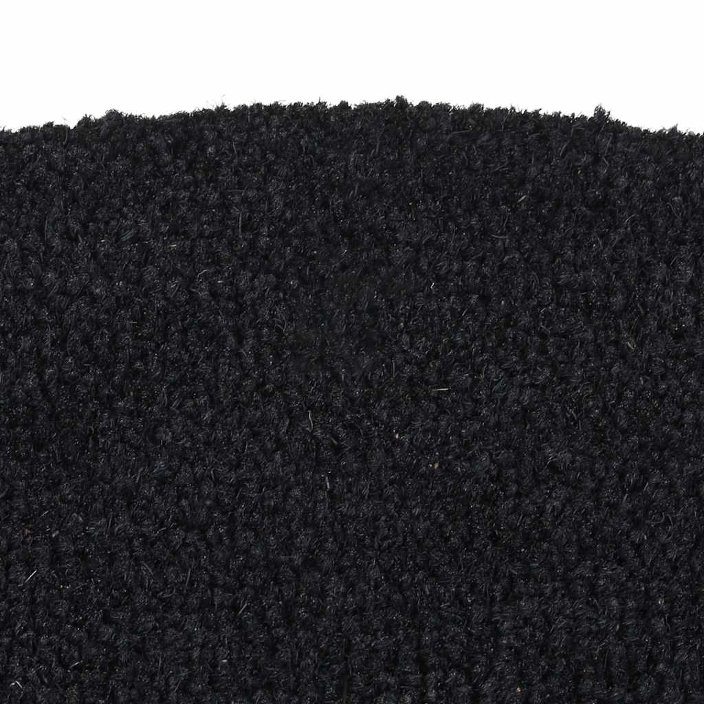 vidaXL Door Mat Black Half Round 60x90 cm Tufted Coir