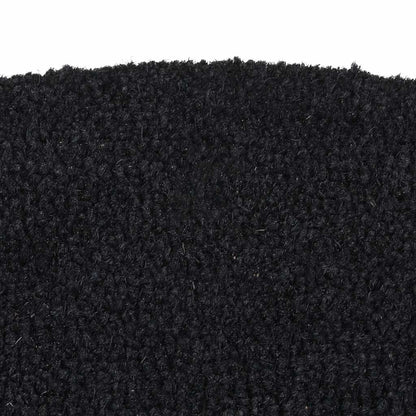 vidaXL Door Mat Black Half Round 60x90 cm Tufted Coir